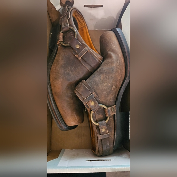 Frye Women's Brown Leather Mule Clog Boots 10 EUC - Picture 4 of 7